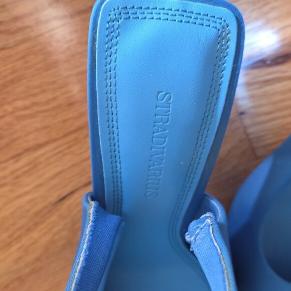 Stradivarius Cerulean Blue Sling Back Pumps - Picture 7 of 8